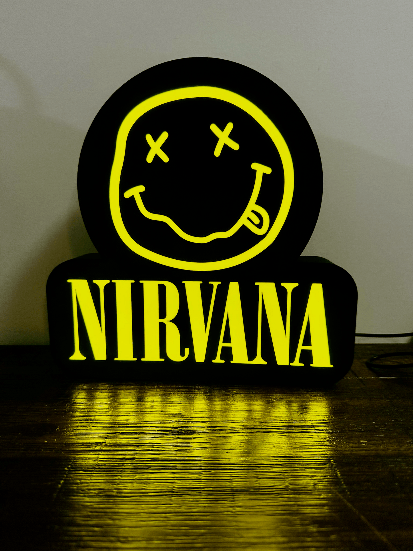 Nirvana - Brilliant Yellow - Light Up Sign / Night Light - USB Powered