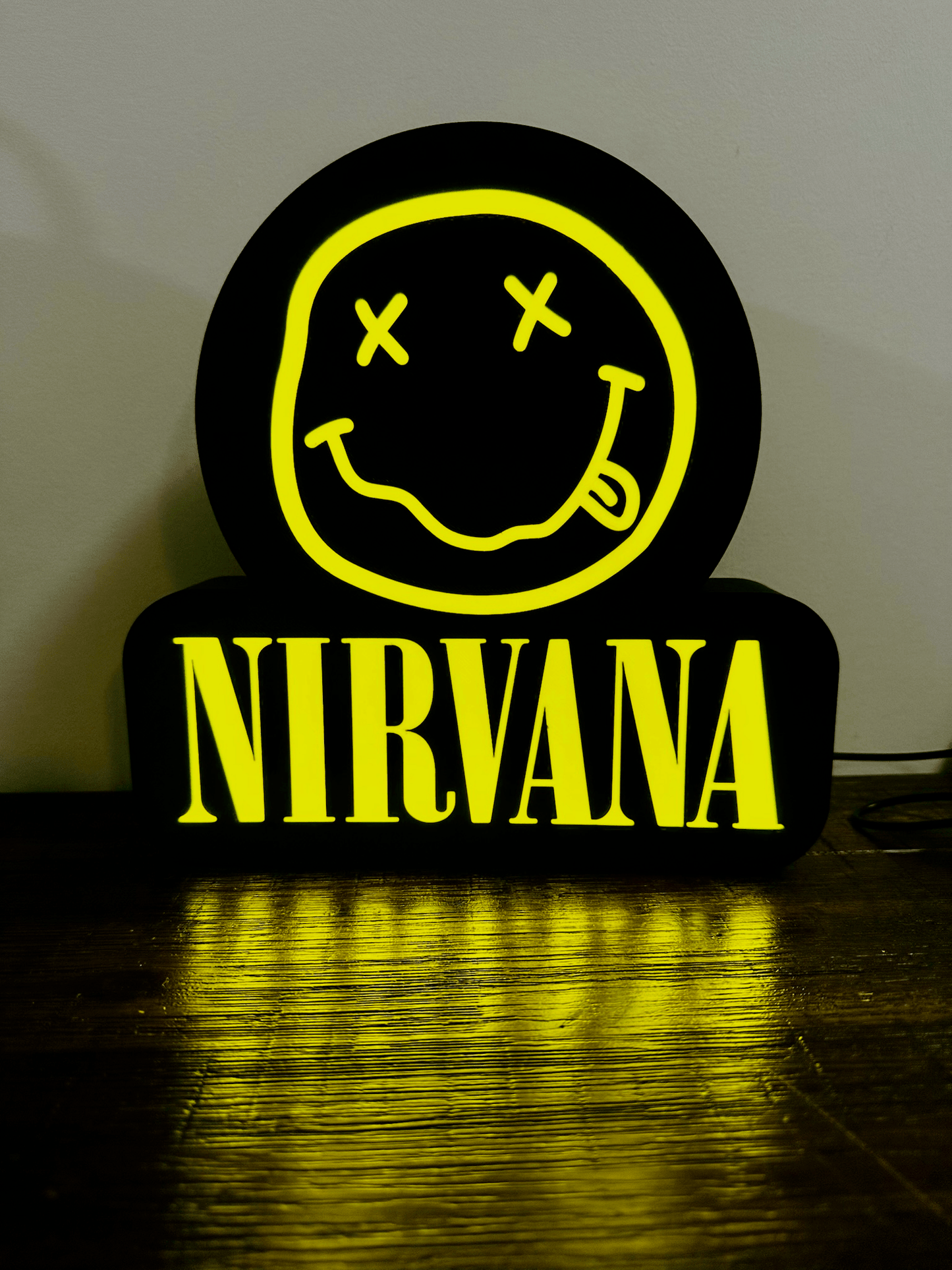Nirvana - Brilliant Yellow - Light Up Sign / Night Light - USB Powered
