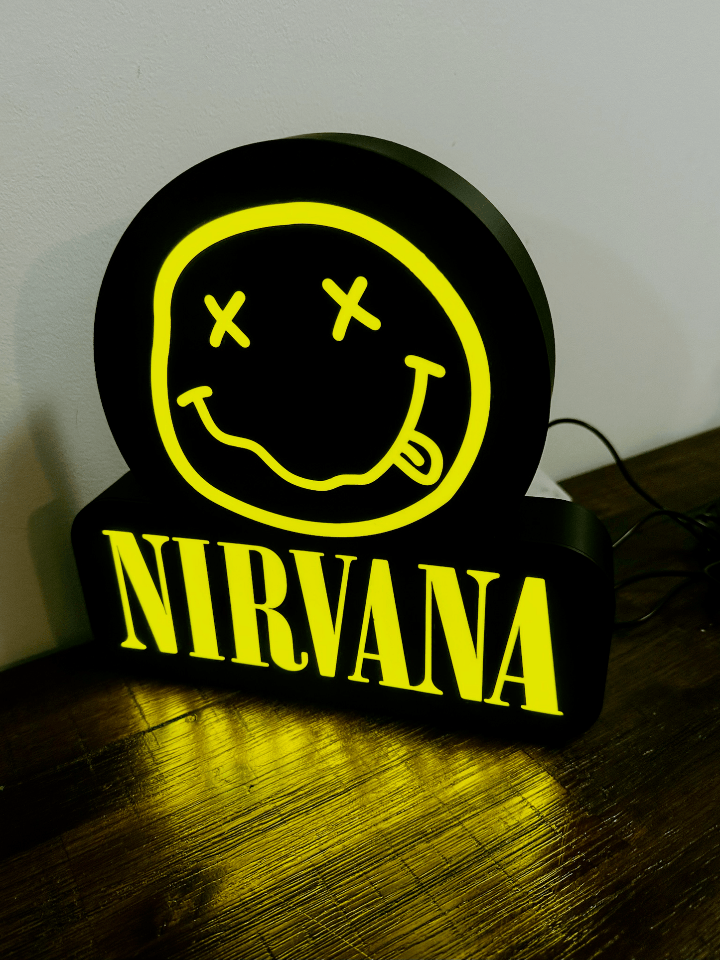 Nirvana - Brilliant Yellow - Light Up Sign / Night Light - USB Powered