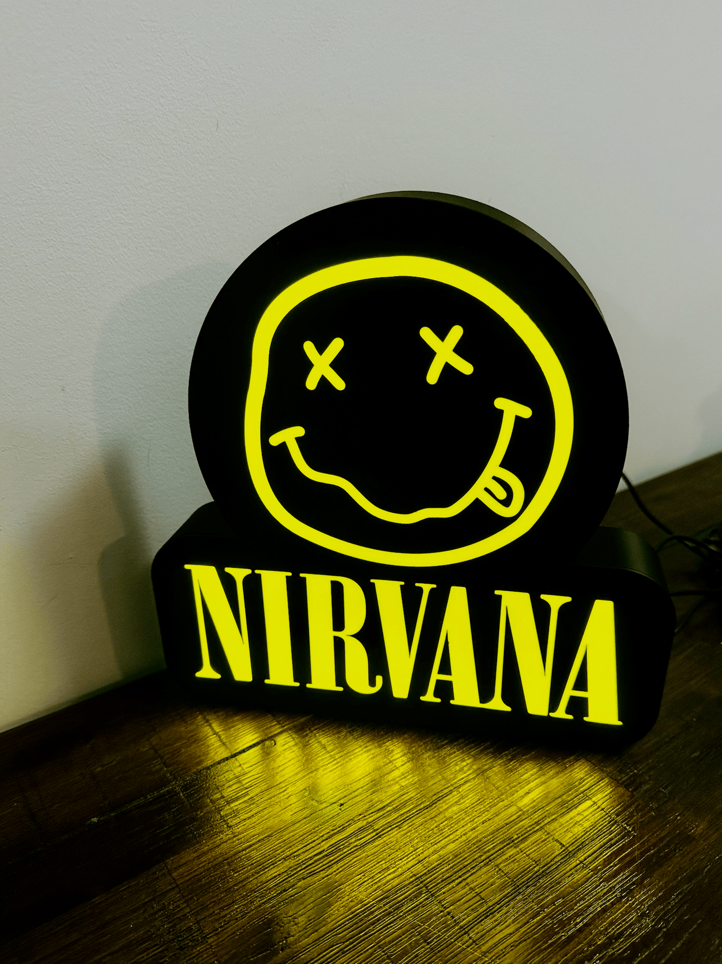 Nirvana - Brilliant Yellow - Light Up Sign / Night Light - USB Powered