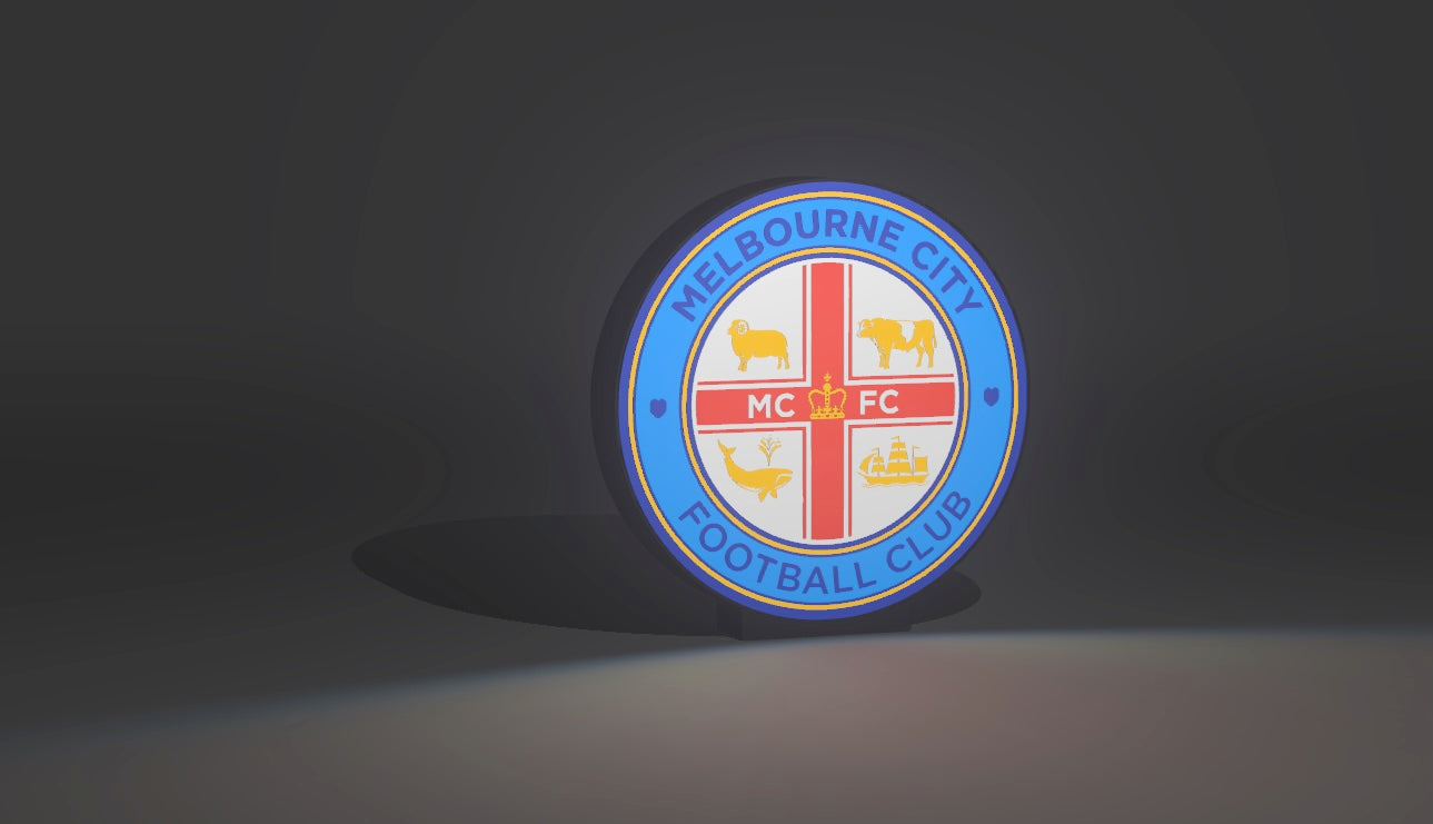 Melbourne City FC Emblem - LED Light Up Sign - USB Powered