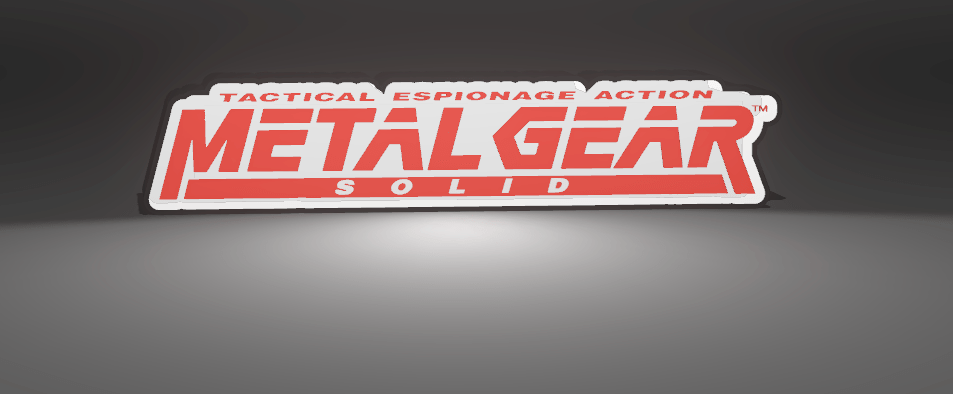Metal Gear Solid - Light Up Artwork / Wall Art / Sign