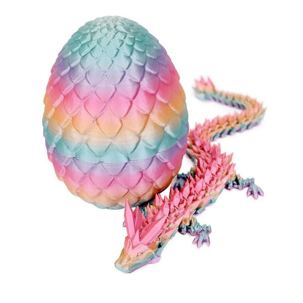 Magical Flexible Dragon, Inside it's own egg! Various colours available! - Michael's 3D World