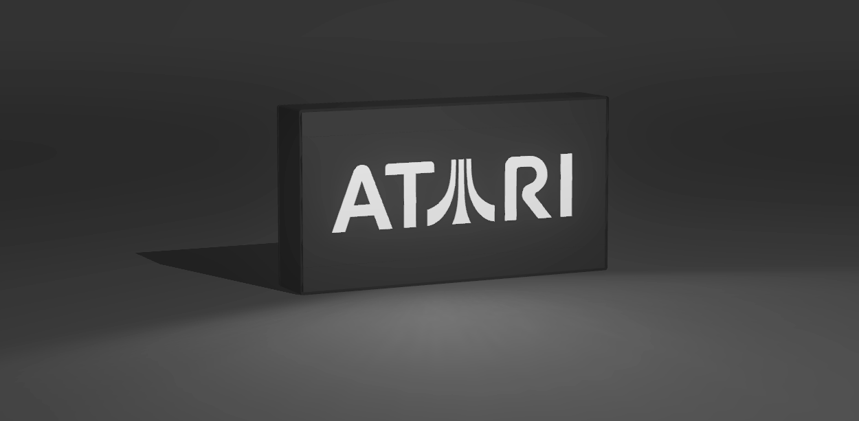 Atari Logo Light-up Fan Sign - LED Illuminated Light / Wall Art