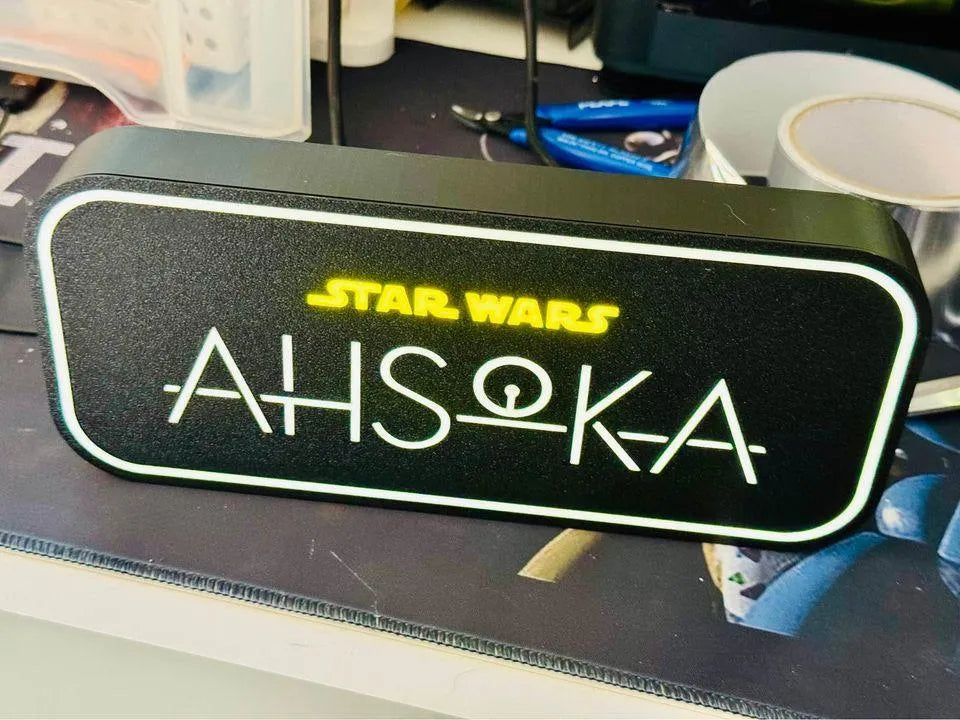 Ahsoka Starwars Light Up Sign / Night light - LED Lit, USB Powered - Michael's 3D World