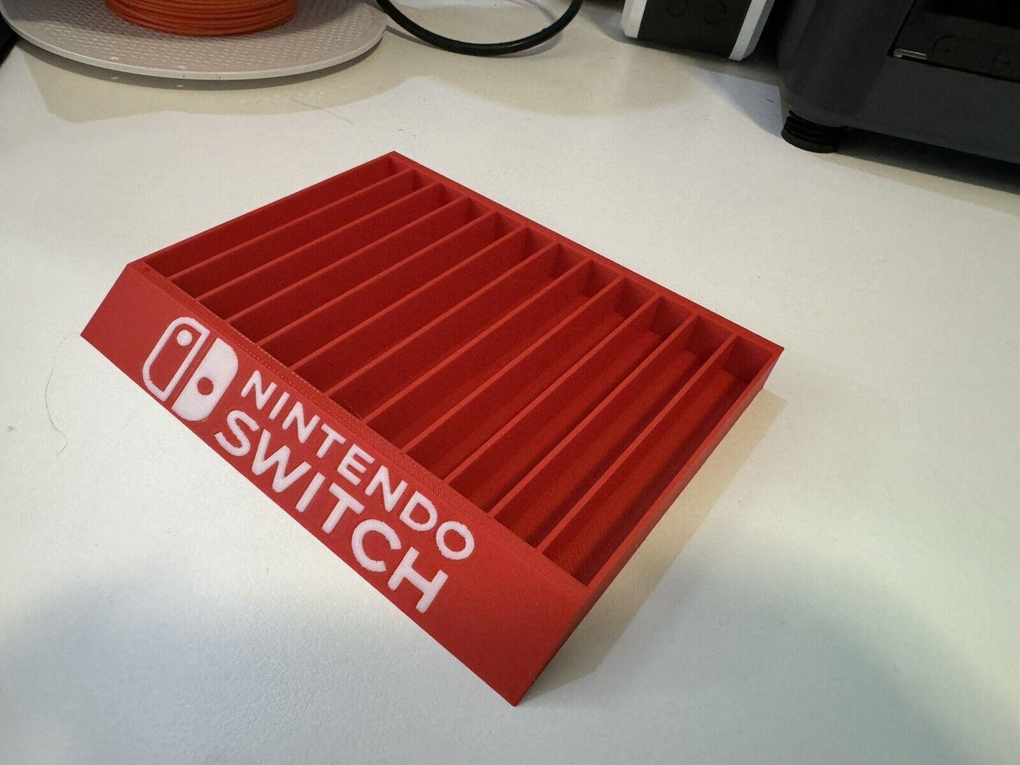 NEW: Nintendo Switch Game Holder - 10 slot - holds 10 Games - Bright Red - Michael's 3D World