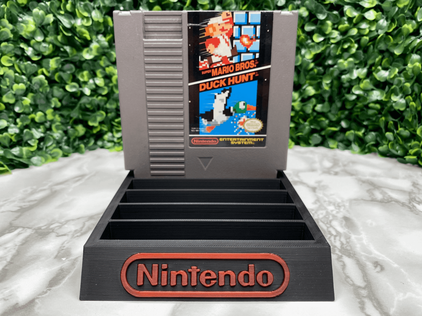 Original Nintendo NES Cartridge - Black or Grey Game Holder/Stand - Michael's 3D World