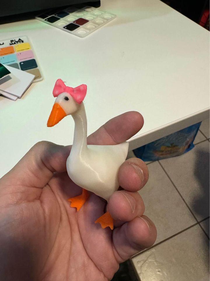 Mini Untitled Goose w/ Pink Bow! - Michael's 3D World