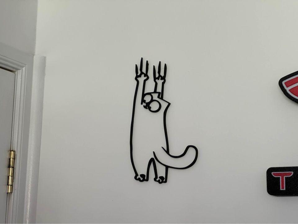 Simon’s Cat: 2D Cat Scratch/Hanging Artwork - Wall art - Michael's 3D World
