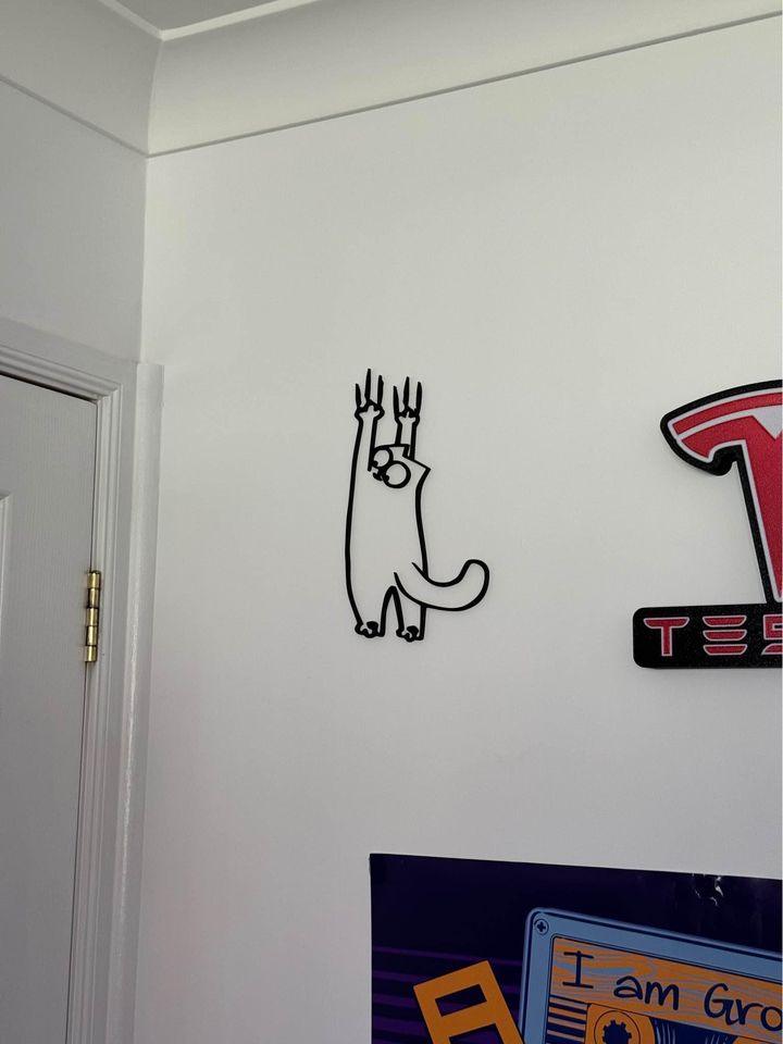 Simon’s Cat: 2D Cat Scratch/Hanging Artwork - Wall art - Michael's 3D World