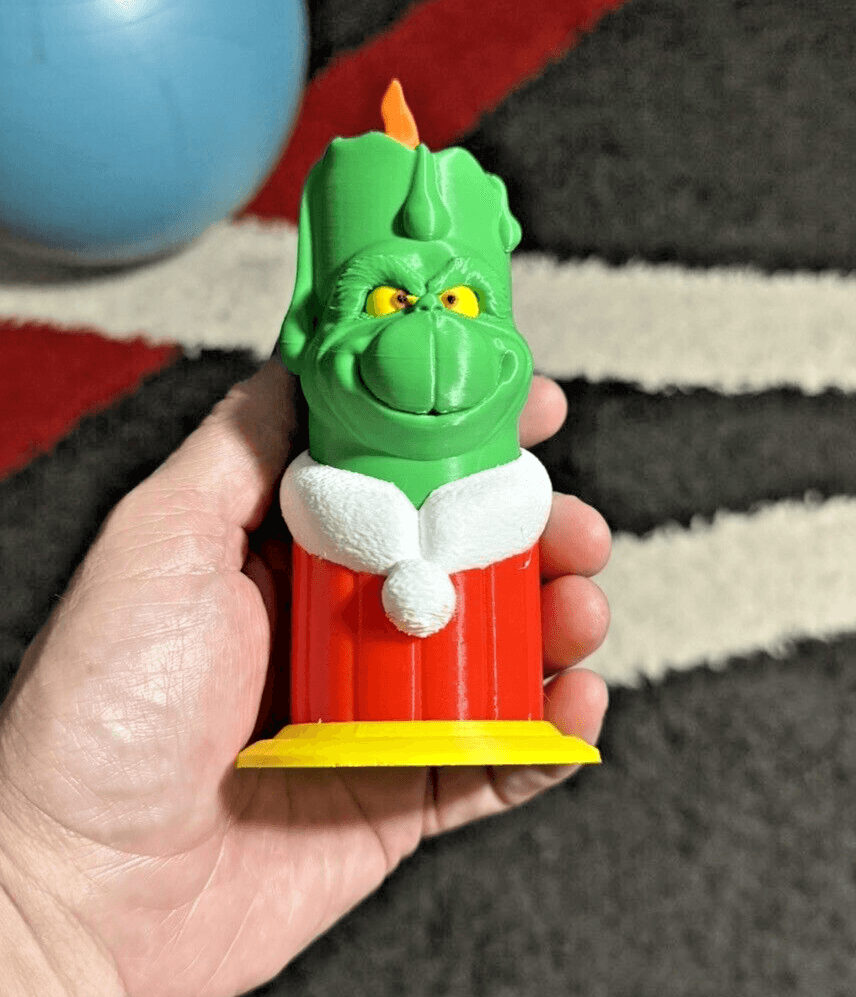 Custom Made: Grinch Candle - Christmas Ornament Decoration - New! - Michael's 3D World