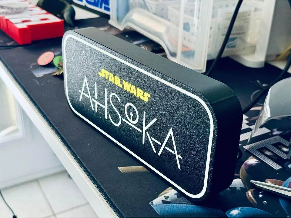 Ahsoka Starwars Light Up Sign / Night light - LED Lit, USB Powered - Michael's 3D World