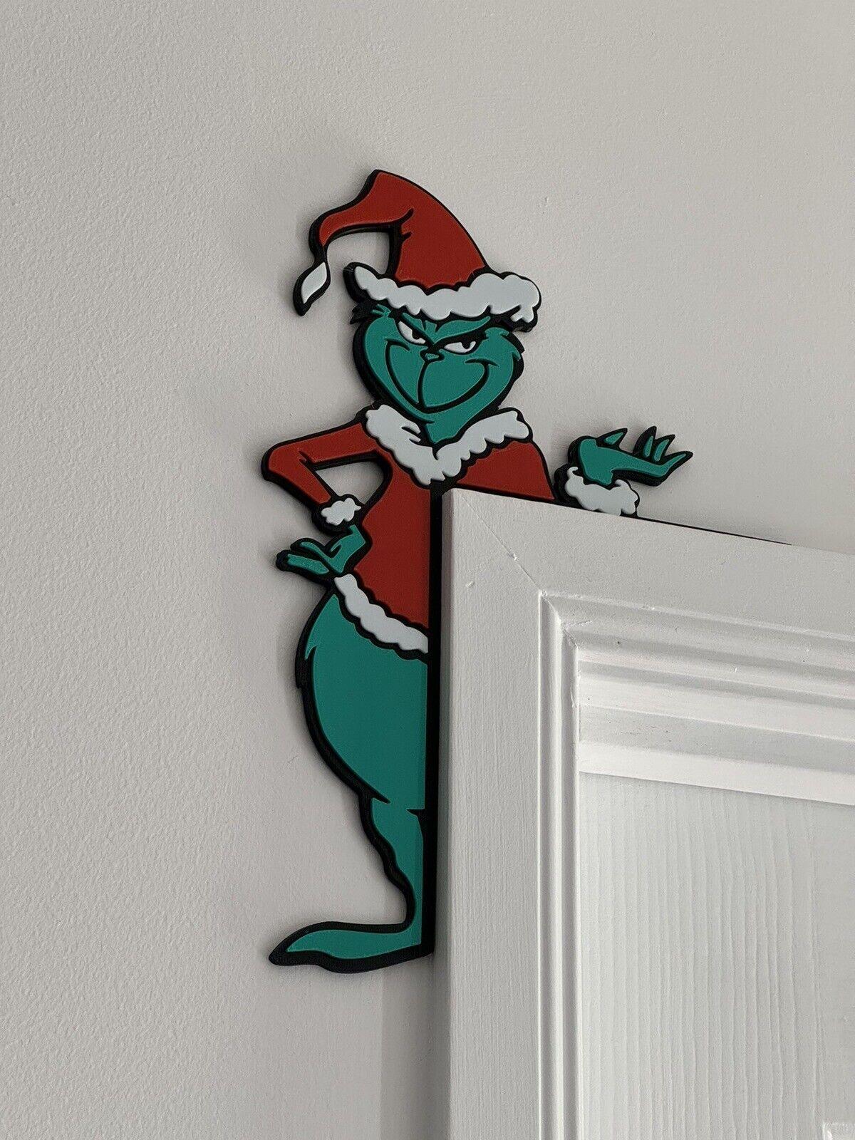 Brand New: Grinch Christmas Door Decoration Ornament - Door Frame/Topper - Michael's 3D World