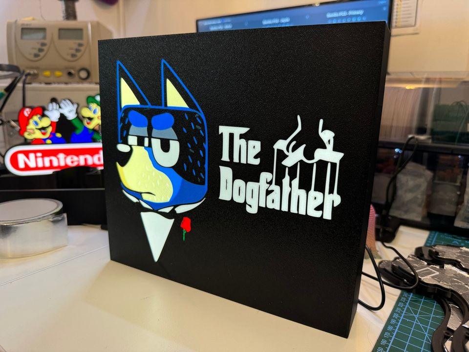 NEW: Light Up Sign: Bluey - The Dogfather (Godfather Parody with Bandit) - Michael's 3D World