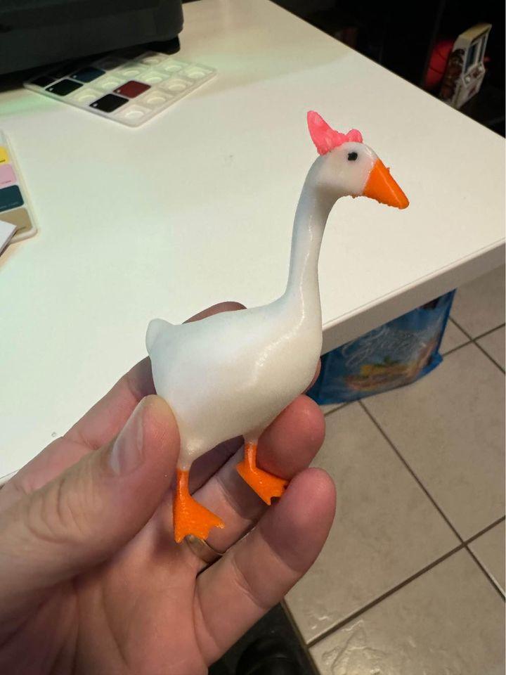 Mini Untitled Goose w/ Pink Bow! - Michael's 3D World