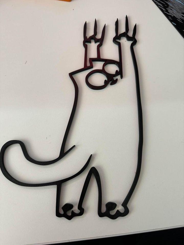 Simon’s Cat: 2D Cat Scratch/Hanging Artwork - Wall art - Michael's 3D World