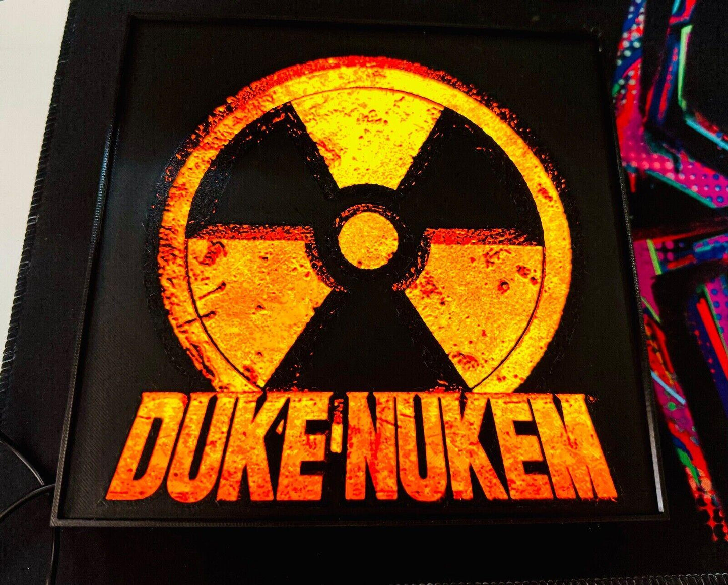Duke Nukem 3D Light Up Logo / Sign - Great Depth Effect & detail - USB powered, LED Lit! - Michael's 3D World
