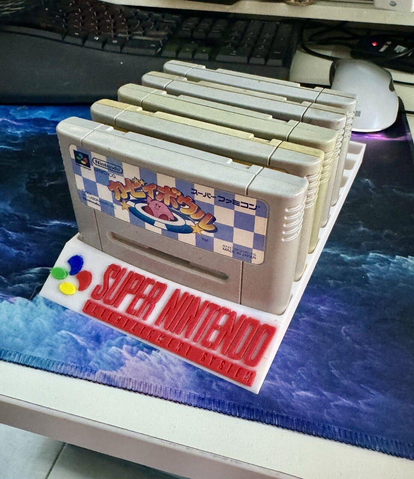 Super Nintendo Game Holder - PAL/Euro Version, Holds 8 Games - 2 Designs/Colours - Michael's 3D World