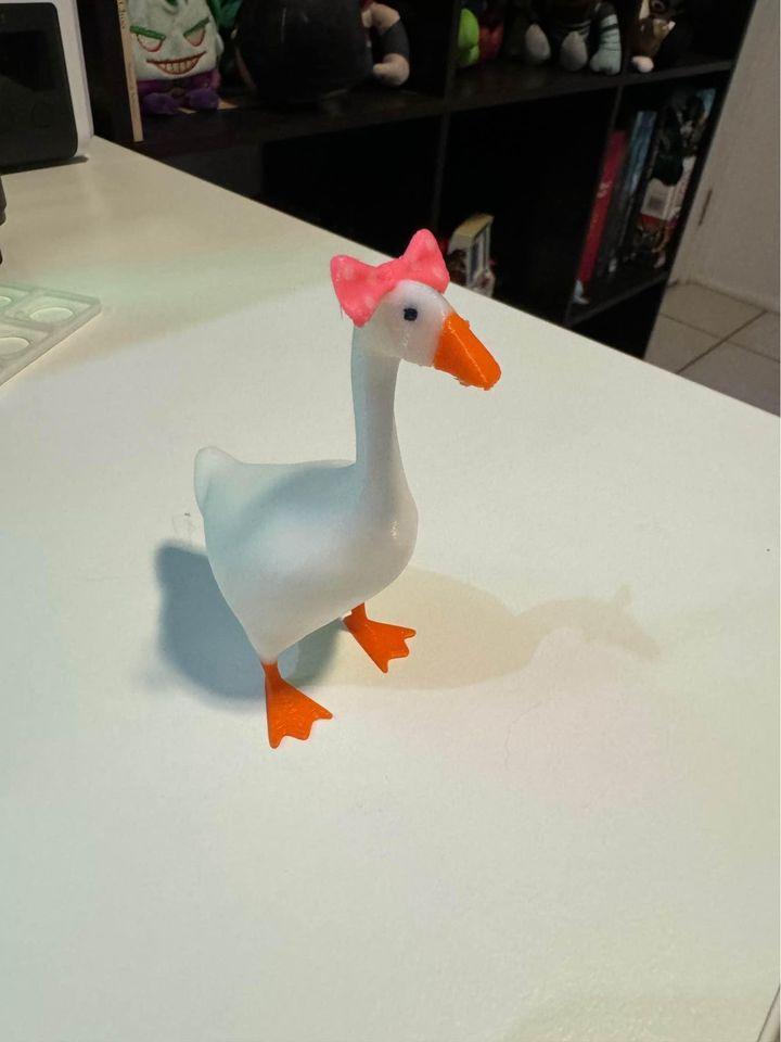 Mini Untitled Goose w/ Pink Bow! - Michael's 3D World