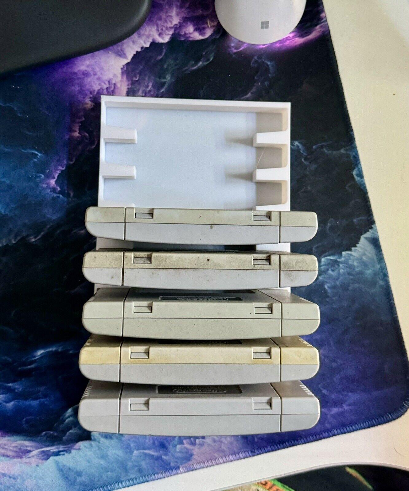 Super Nintendo Game Holder - PAL/Euro Version, Holds 8 Games - 2 Designs/Colours - Michael's 3D World