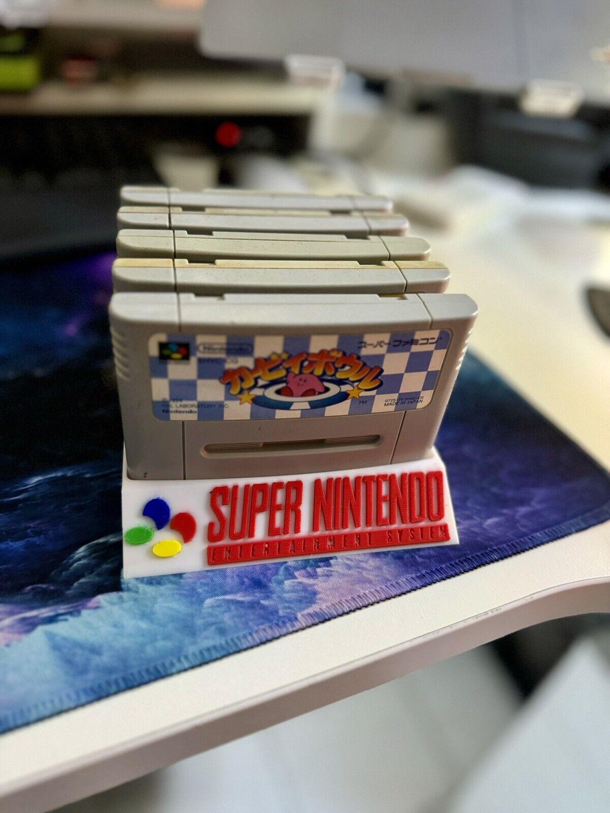 Super Nintendo Game Holder - PAL/Euro Version, Holds 8 Games - 2 Designs/Colours - Michael's 3D World