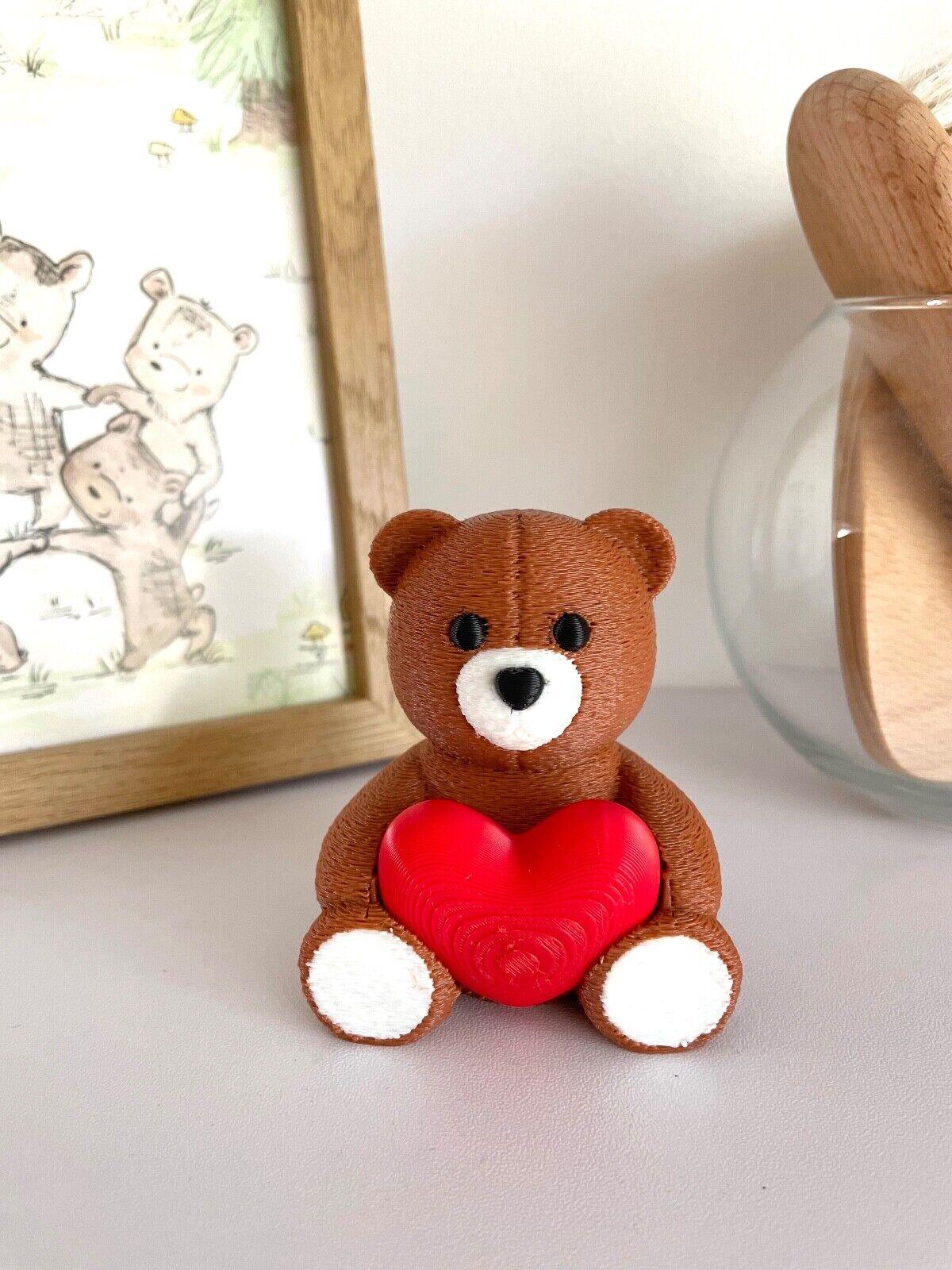 Bear with Heart - Adorable Teddy Bear for Valentine's Day Gift, Love Gift for Him & Her - Michael's 3D World