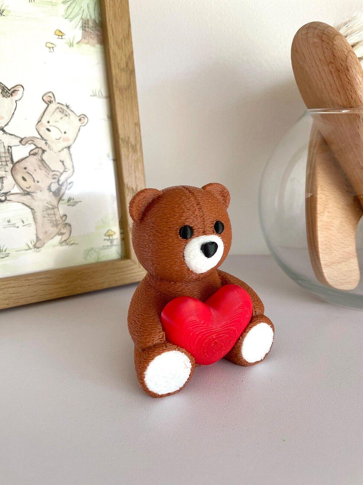 Bear with Heart - Adorable Teddy Bear for Valentine's Day Gift, Love Gift for Him & Her - Michael's 3D World
