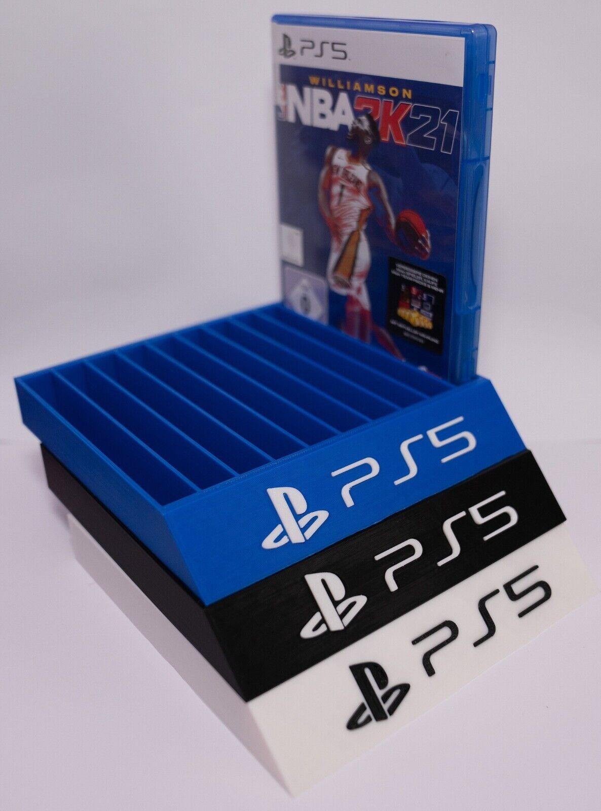 Sony Playstation PS4/PS5 - Game Case Holder / Stand - Holds 10 Game Cases - Michael's 3D World