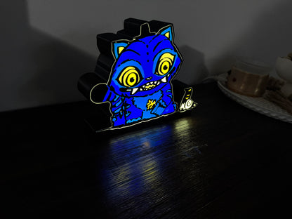 KPOP Demon Hunters KDH - Derpy & Bird Fan Art LED Illuminated Wall Sign - USB Powered Display