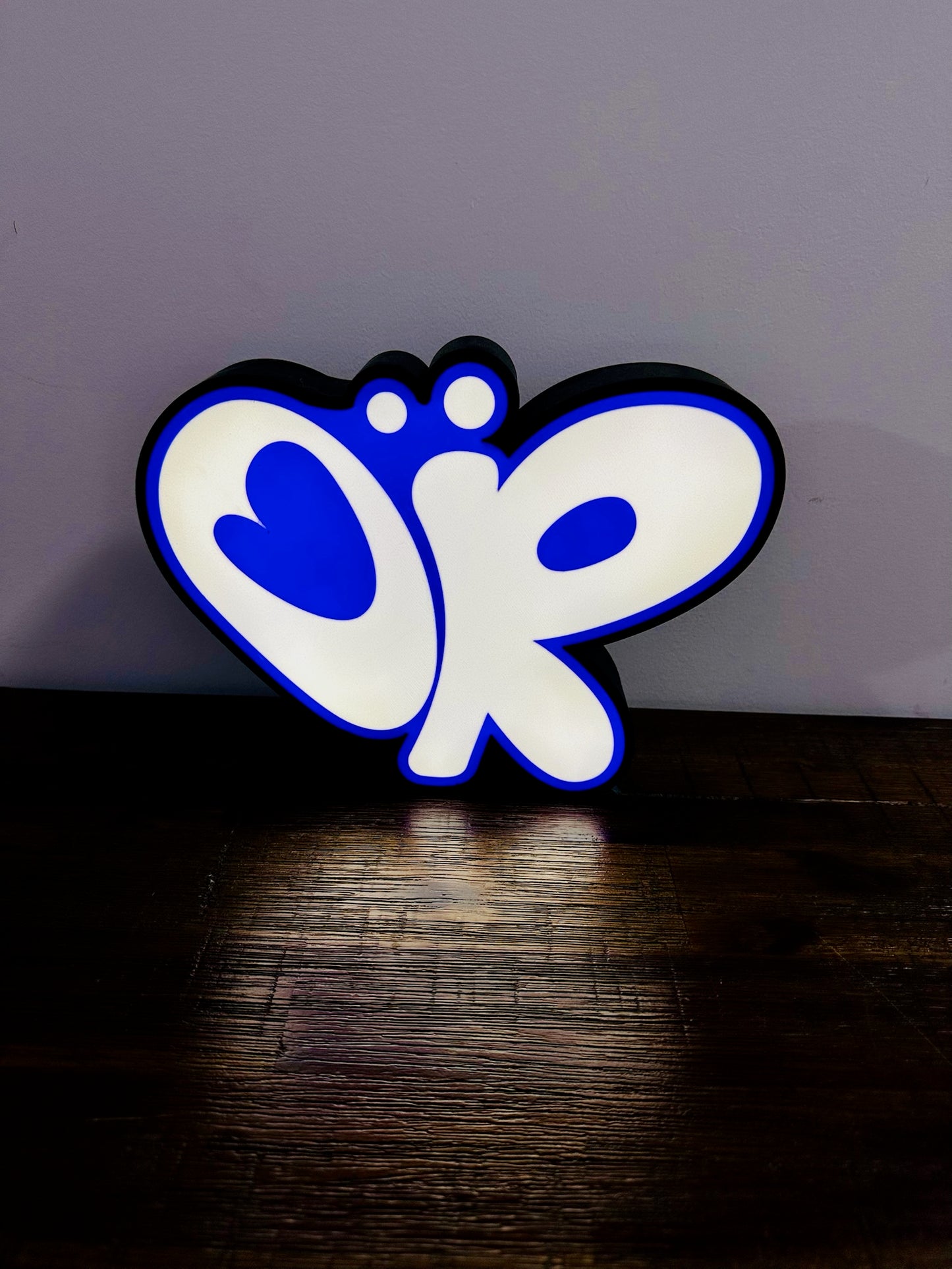 Light Up Sign: Olivia Rodrigo - Purple Heart Logo - USB Powered LED Art