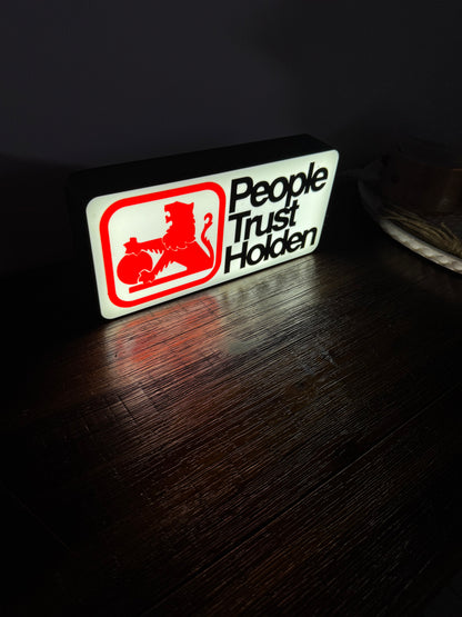 People Trust Holden - LED Light Up Artwork / Illuminated Wall Art / LED Display Sign