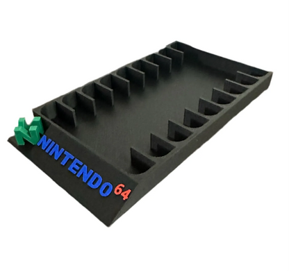 Nintendo 64 Game Holder - With 3D N64 Logo & Coloured Text - Holds 9 Games - Michael's 3D World