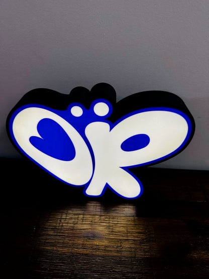 Light Up Sign: Olivia Rodrigo - Purple Heart Logo - USB Powered LED Art