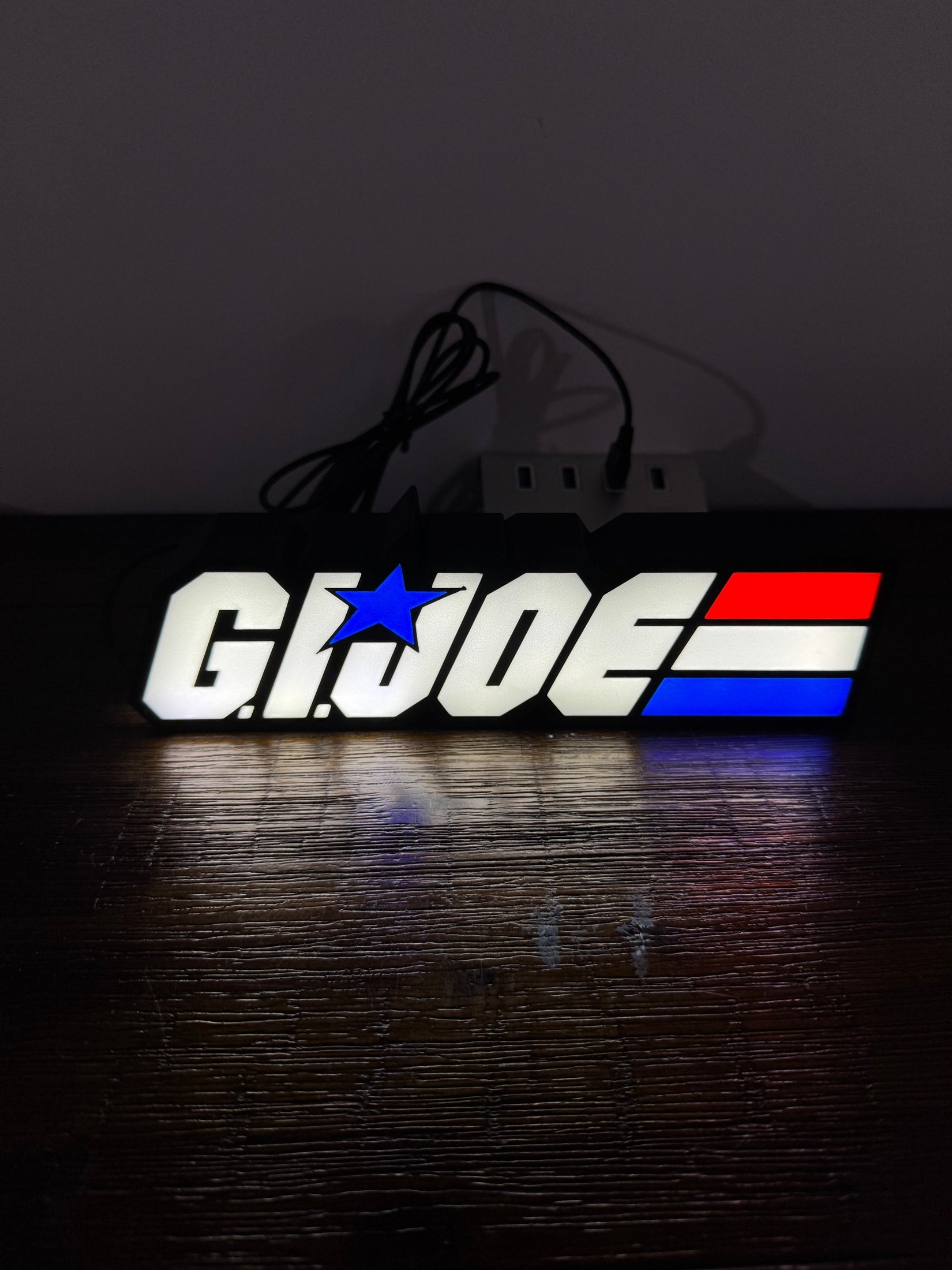 G.I. Joe Logo - Light Up Sign / Night Light - USB Powered