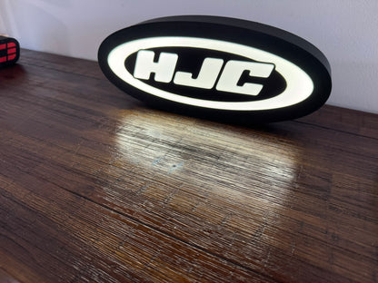 HJC - Helmet Logo - LED Light Up Artwork / Illuminated Wall Sign Display