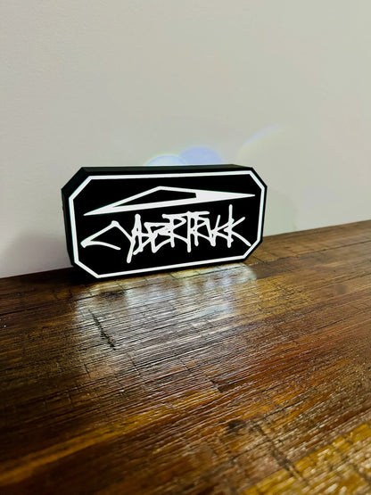 Tesla CyberTruck Graffiti Logo - USB powered Night Light / Wall Art - Michael's 3D World