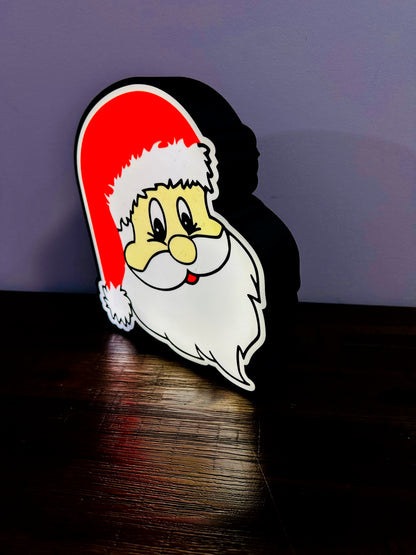 Jolly Santa Face Christmas Light Up Decoration / Wall Art - USB Powered