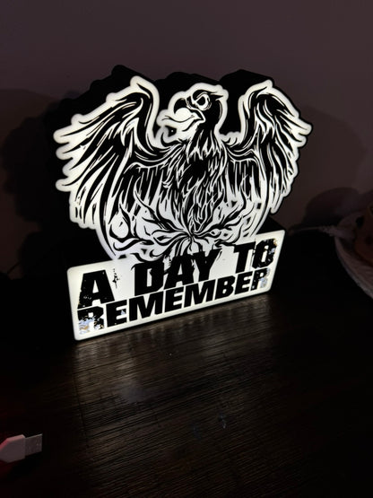 ADTR - A Day To Remember Phoenix Band Logo - LED Light / Light Up Wall Art
