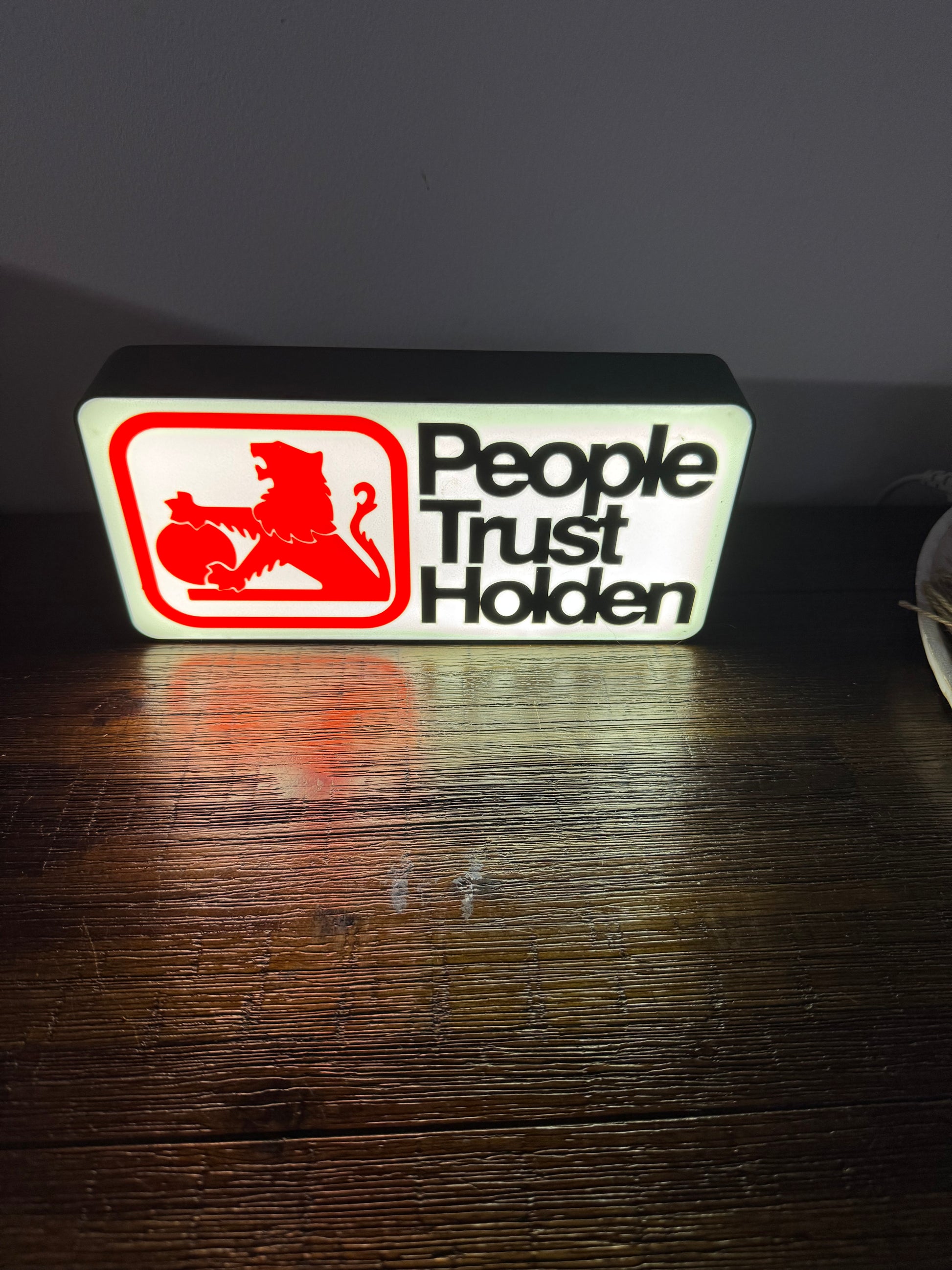 People Trust Holden - LED Light Up Artwork / Illuminated Wall Art / LED Display Sign