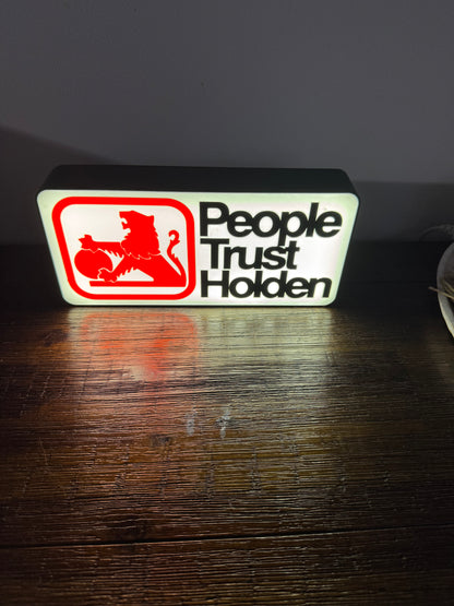 People Trust Holden - LED Light Up Artwork / Illuminated Wall Art / LED Display Sign