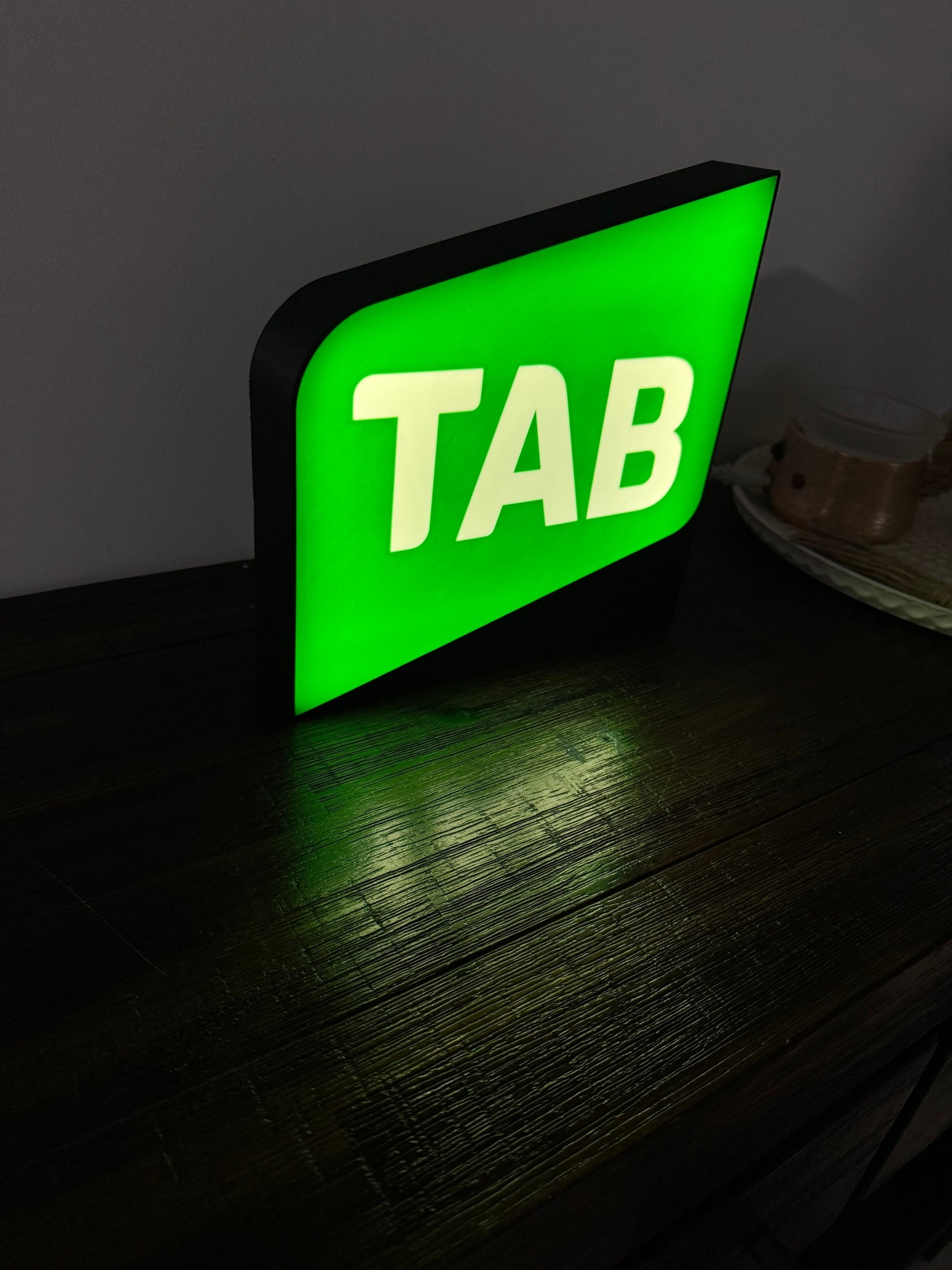 TAB Logo - LED Light up Wall Sign / Wall Art