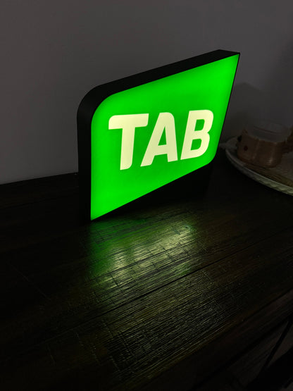 TAB Logo - LED Light up Wall Sign / Wall Art