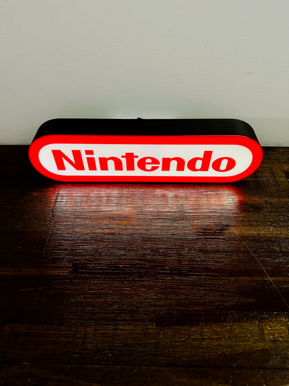 Nintendo Logo LED Light-Up Display Sign - Illuminate Your Gaming Space! 🎮