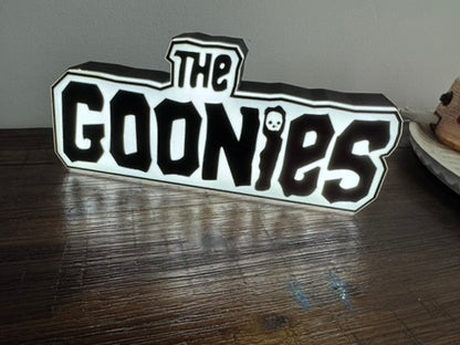 The Goonies - Black & White Light Up Sign / Night Light - USB Powered
