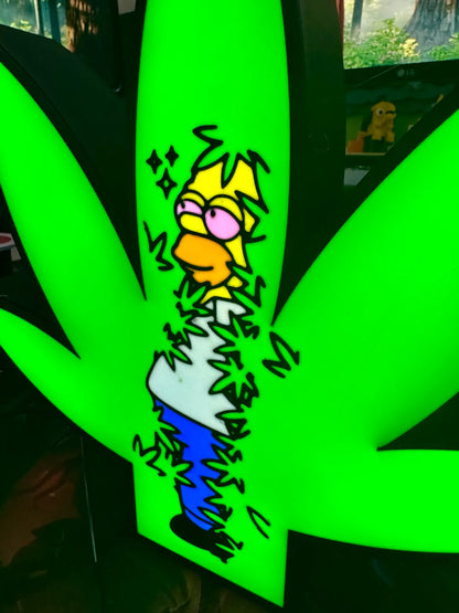 High Homer Simpson - Hedge with Leaf Light - Large USB Powered Light