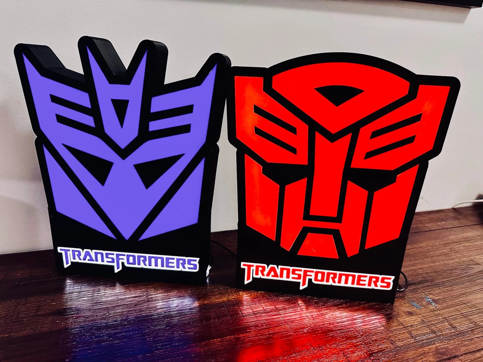 Transformers: Decepticon and Autobots Logos - Light up signs!