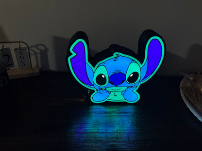Light up Stitch! USB Powered, bright night light sign!