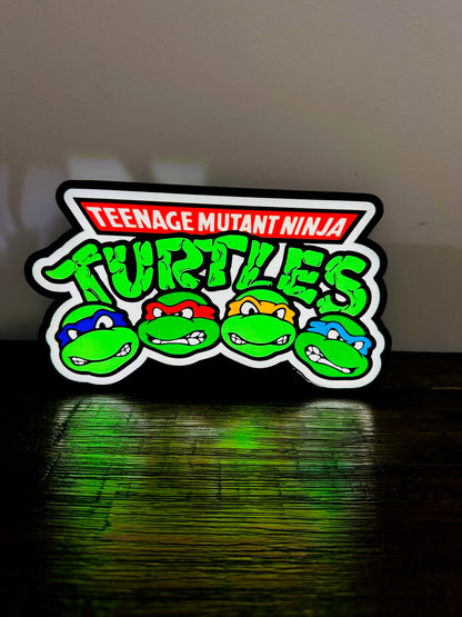 TMNT - Teenage Mutant Ninja Turtles - With Faces - Night Light / Light Box / Light Up Wall Art