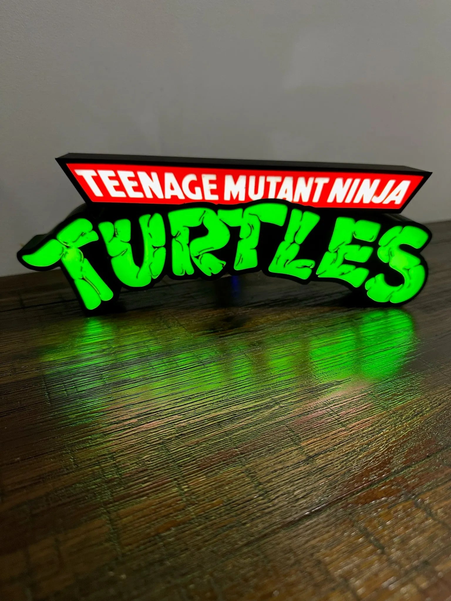 TMNT - Teenage Mutant Ninja Turtles - Logo - Night Light / Light Box / Light Up Wall Art - Michael's 3D World