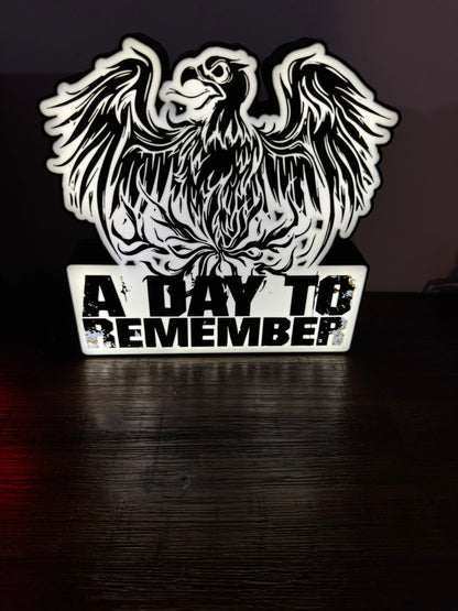 ADTR - A Day To Remember Phoenix Band Logo - LED Light / Light Up Wall Art